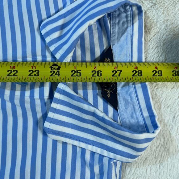 Brooks Brothers Original Fit Polo – Men's Large – Blue and White Stripe - Picture 6 of 6